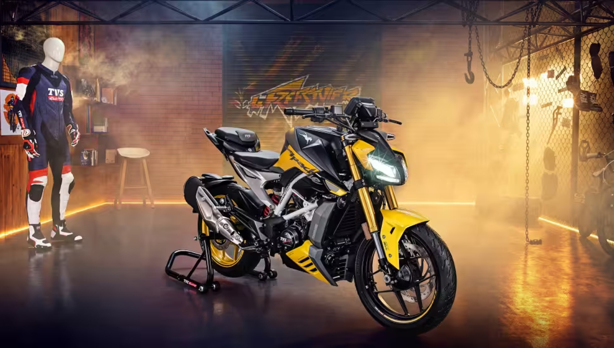 TVS Apache RTR 310: Whenever a youth talks about a bike, there is only one desire in the heart - speed, style and performance. And when all these three are combined in one bike, then it is not easy to describe that experience in words. TVS Apache RTR 310 is one such pulse-pounding bike, which has become the heartbeat of every rider. Powerful performance and powerful engine With a powerful engine of 312.12cc, Apache RTR 310 gives you a tremendous power of 35.08 bhp, which peaks at 9700 rpm. Its torque is 28.7 Nm, which is available at 6650 rpm. The top speed of the bike goes up to 150 kmph, which fills every ride with excitement. Features of braking system and suspension TVS Apache RTR 310 It has a switchable ABS system with 300 mm disc brake and 4 piston caliper in the front, which keeps the confidence on every brake. Talking about the suspension, it has a 41mm USD fork at the front and pre-load adjustable monoshocks at the rear, which gives a smooth riding experience on every road. Design, dimensions and road grip A heavy but balanced body of 169 kg, seat height of 800 mm and ground clearance of 180 mm make this bike capable of driving on all types of roads. Smart technology and digital features TVS has also made the Apache RTR 310 full of technology. In this you get a digital TFT console with a display of 5 inches. It also has USB charging port, traction control, LED projector headlight, DRLs and brake light. To make the ride easier, it also has features like location tracking and last park location. Warranty and maintenance assurance Apache RTR 310 is offered with a warranty of 2 years or 30,000 km. Also, its service schedule is also designed according to the convenience of the rider, the first service in 1000 km or 60 days, the second in 5000 km or 180 days and the third in 10,000 km or 1 year. Excitement in every ride, confidence at every turn TVS Apache RTR 310 is not just a bike, but an experience that touches the heart. The combination of its look, power and technology makes every ride memorable. Disclaimer: The information given in this article is based on various sources and has been written with utmost care to make it accurate and reliable. However, before buying the vehicle, do confirm with the company's official website or nearest dealership. The purpose of the article is to give information only.